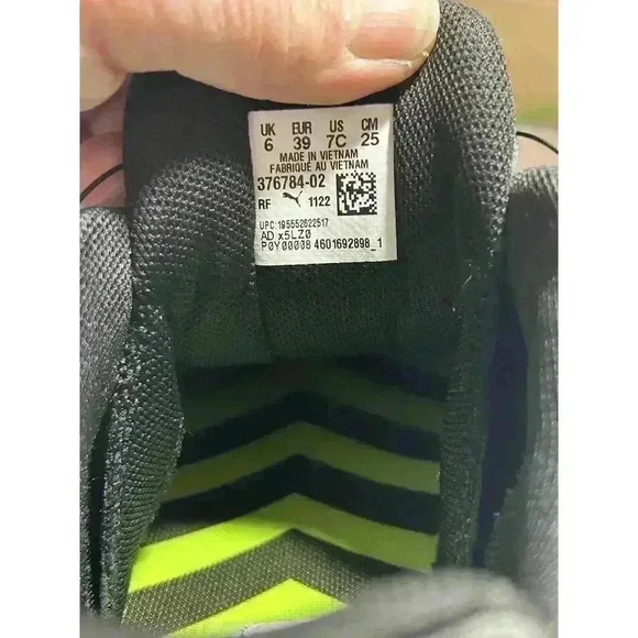 Puma Ignite Pwrcage Jrs Golf Shoes Black And Silver Waterproof 7C Juniors - Picture 12 of 14